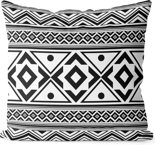 Miniatura 22 de BEDSUM Funda de almohada de microfibra, suave, decorativa, geométrica, abstracta, triangular, funda de cojín cuadrada para sofá, dormitorio, 18 x 18