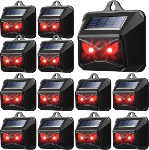Miniatura 9 de Luz de control solar, repelente nocturno de animales, dispositivos disuasorios para exteriores, sensor de luz, repelente de animales para mofeta