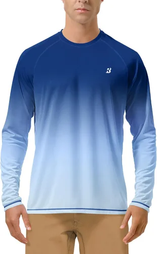 Miniatura 15 de Roadbox Camisas de Protección Solar UV UPF 50+ para Hombres Manga Larga SPF Rash Guard para Pesca Senderismo Natación Correr 2 Pack - blanco