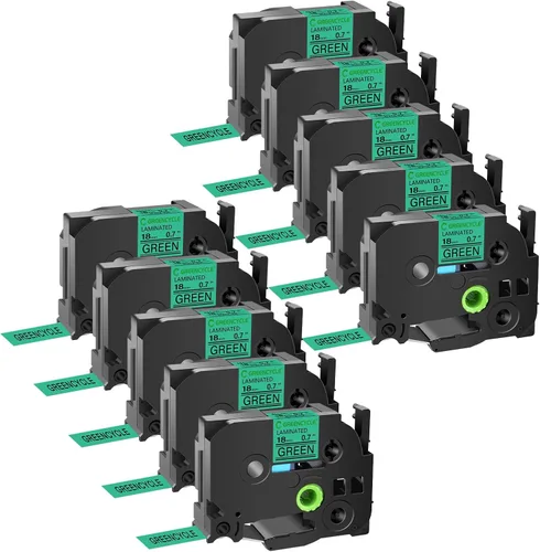 Miniatura 54 de GREENCYCLE TZe-111 - Cinta adhesiva transparente laminada de 0.23 pulgadas compatible con Brother P-Touch TZ-111 TZe111, cinta negra sobre