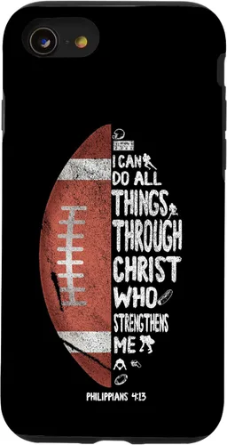 Miniatura 17 de iPhone 13 I can do all things through Christ Philippians 4:13 - Funda de fútbol