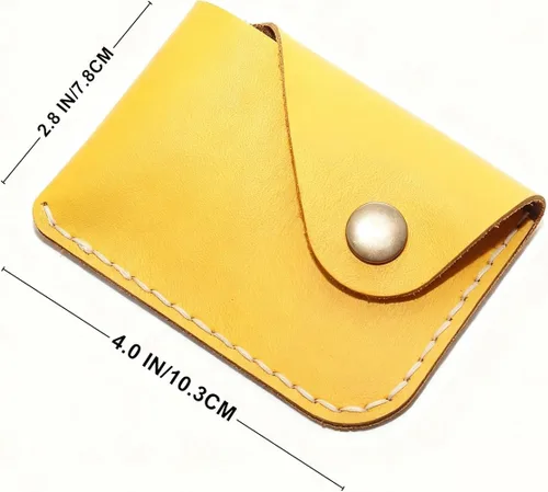 Miniatura 12 de Cartera organizadora de tarjetas de bolsillo frontal cosida a mano minimalista de cuero genuino para tarjetas, billetera con tarjetero pequeño, Negro
