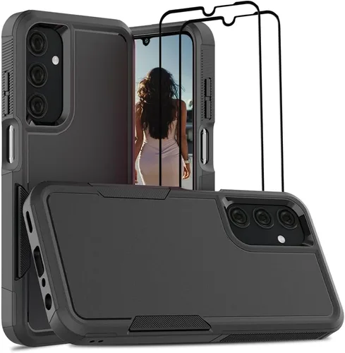 Miniatura 39 de Jeylly Compatible con Samsung Galaxy A22 5G Funda, Funda Samsung A22 5G con 2pcs protectores de pantalla de vidrio templado