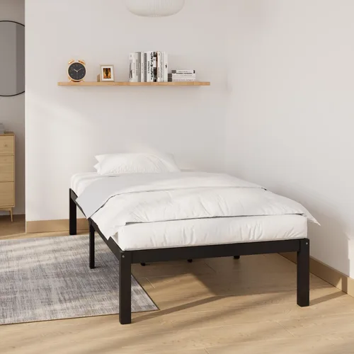 Miniatura 4 de Base de cama de bambú de tamaño individual con plataforma de madera, estructura sólida y estable con listones antideslizantes, cama alta,