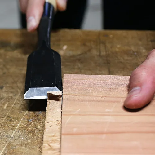 Miniatura 5 de KAKURI Cincel japonés de madera para carpintería 1" (24mm), hecho en JAPÓN, Cincel japonés profesional Oire Nomi (forjado a mano), hoja de acero
