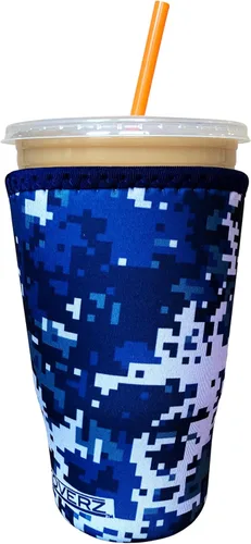 Miniatura 56 de Funda Koverz para café helado, funda aislante de neopreno para taza, se ajusta a una taza de café de 32 Oz., lavable y reutilizable, accesorios