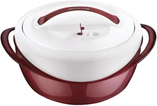 Miniatura 9 de Pinnacle Cacerola Grande Aislada con Tapa de 3.6 cuartos. Elegante Olla Caliente Calentador/Enfriador de Alimentos - Tazón Térmico para Servir