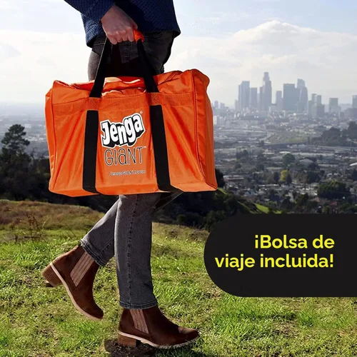 Miniatura 6 de Jenga Gigante - Bloques de madera dura - Se apilan hasta más de 3 pies - Licencia oficial - JS4