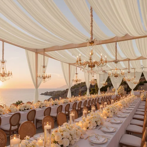 Miniatura 4 de Cortina de techo beige de 10 x 40 pies para fiestas de boda – 2 paneles sin arrugas de 40 pies de largo cortinas drapeadas para bodas, cumpleaños