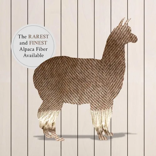 Miniatura 6 de Tejido de espiga de lana de alpaca 100% bebé - Producción limitada Manta de origen ético más cálida que la lana - Manta decorativa cómoda para sofá