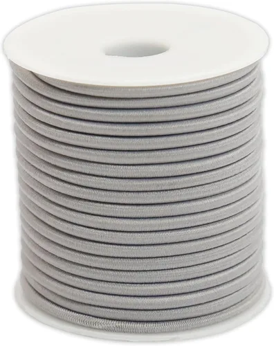 Miniatura 18 de Cuerdas elásticas de colores de 0.118 in 1/8 pulgadas 210 pies, cuerda elástica redonda pesada para cuentas de poni, pulseras de cuentas de silcona