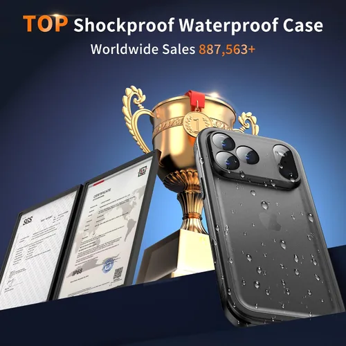 Miniatura 16 de Cozycase TOP Funda impermeable para iPhone 17 Pro Max - Grado militar resistente a todo 360 con protector de cámara de pantalla, doble IP68 a prueba