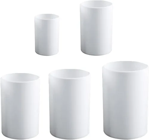 Katutude Paquete de 5 moldes para velas cilíndricas, moldes de silicona 3D para velas perfumadas de bricolaje, jabón hecho a mano, cera,