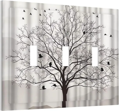 Miniatura 133 de Placa de pared de 1 cuadrilla, diseño de playa, océano, amanecer, mar, atardecer, cubierta de interruptor de luz en blanco, decorativo, sin