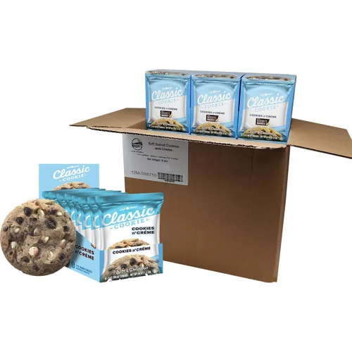 Miniatura 19 de Galletas Classic Cookie suaves horneadas con relleno de crema y galleta, hechas con chips de crema blanca Hershey's® Premier, 2 cajas, 16 galletas