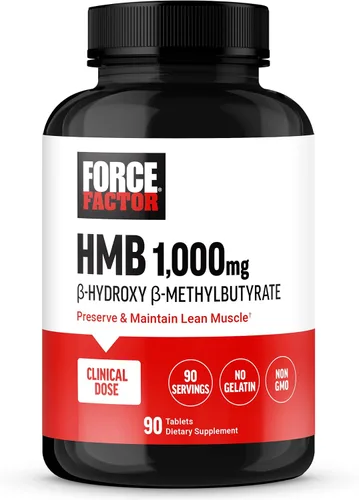 FORCE FACTOR Suplemento HMB para preservar el músculo magro, apoyar la recuperación del entrenamiento y prevenir la descomposición de proteínas