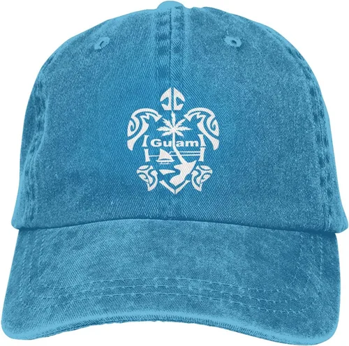 Miniatura 10 de Guam - Gorra de béisbol de algodón lavado con diseño de tortuga, color negro, unisex, ajustable Rojo