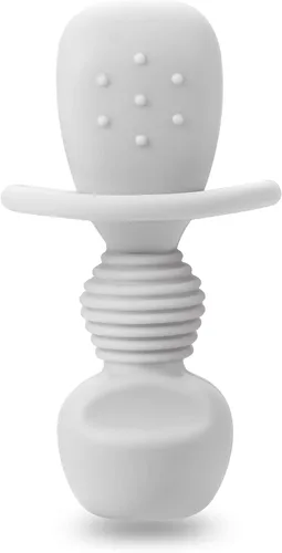 Miniatura 6 de PandaEar Juego de 6 cucharas y tenedor de silicona para bebés, antiahogo, primeros utensilios de autoalimentación para bebés a partir de 3 meses