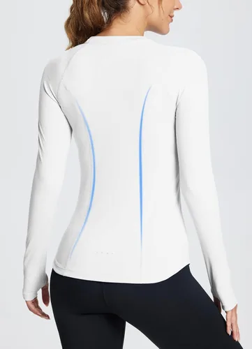 Miniatura 2 de BALEAF Women's Long Sleeve Workout Tops Compression Running Shirts Fitted Athletic Warm Thumbholes Quick Dry Stretch Yoga