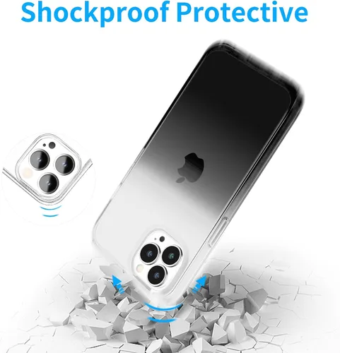Miniatura 5 de JJGoo Funda transparente compatible con iPhone 15 Pro, funda de teléfono de TPU suave y transparente, a prueba de golpes, funda delgada para Negro