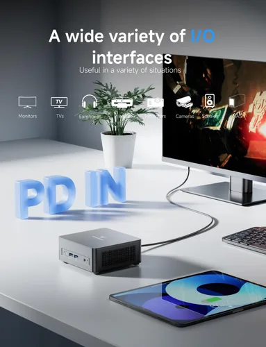 Miniatura 6 de MINISFORUM DeskMini UM690L Slim Mini PC AMD Ryzen 9 6900HX PC pequeña, 16 GB LPDDR5 RAM+512 GB PCIe4.0 SSD, salidas HDMI/DP/USB4, LAN 2.5G, WiFi 6E