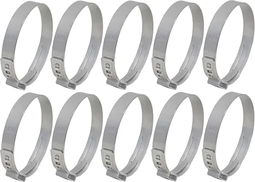OCS Parts Oetiker - Abrazaderas de oreja serie 167, acero inoxidable 304, tamaño de 1.673 in, paquete de 10, tamaño de la banda 0.276 x 0.024 in,