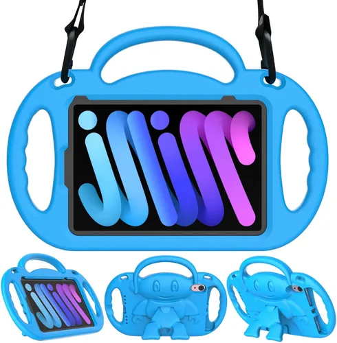 Miniatura 13 de Funda para Niños para iPad Mini 7 (A17 Pro) 2024/ Mini 6 2021, Funda para iPad Mini 7ª/6ª Generación con Correa para Hombro - Resistente a Golpes