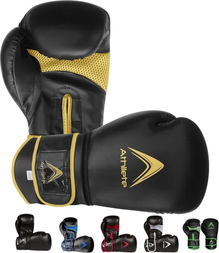 Miniatura 8 de Athllete Guantes de boxeo duraderos y cómodos para hombres y mujeres, acolchado extra grueso para boxeadores principiantes y entrenamiento físico