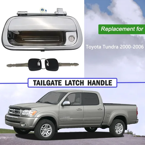 Miniatura 2 de Osompar Manija Exterior de Portón Trasero con Cilindro de Cerradura con Llave Compatible con Toyota Tundra 2000-2006 Reemplaza 69090-0C010