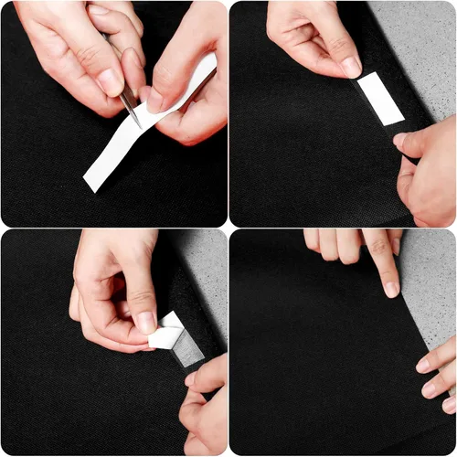 Miniatura 7 de Shappy Alfombra negra para fiesta, 1.94 oz/m², para baile de graduación, con cinta adhesiva, alfombra de pasillo para eventos, graduados, bodas