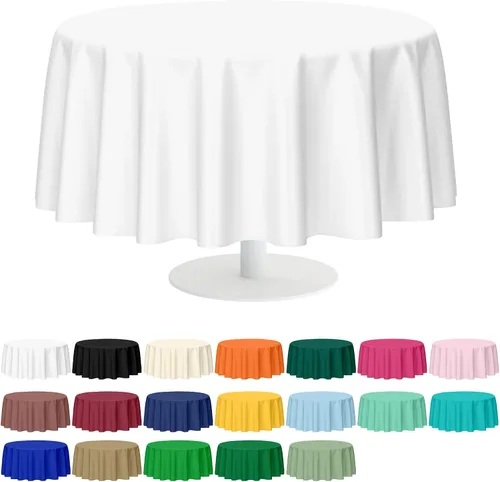 Miniatura 21 de Mulbozy 2 piezas de mantel de plástico negro para mesa rectangular, 54 × 108 pulgadas, fundas desechables de mesa para fiestas negras