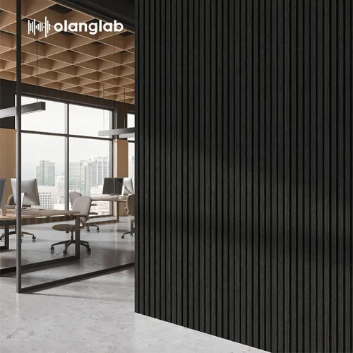 Miniatura 7 de Olanglab Paquete de 4 paneles de pared de listones de madera, paneles de pared acústicos de madera, 94.5"x12.6" pulgadas, cada uno de los paneles