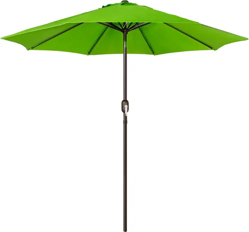 Blissun - Sombrilla de aluminio para patio al aire libre de 9 pies, sombrilla de mesa para exteriores, sombrilla de jardín, sombrilla de mercado con