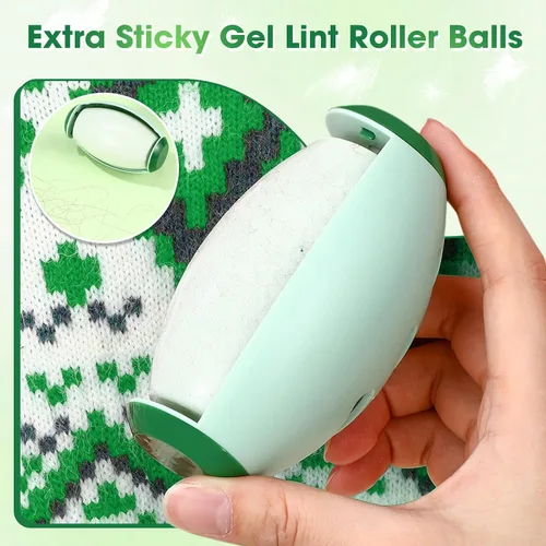 Miniatura 2 de Maxdot Paquete de 4 rodillos de gel reutilizables, rodillo adhesivo lavable para ropa, pelo de mascotas, mini removedor de pelusa portátil