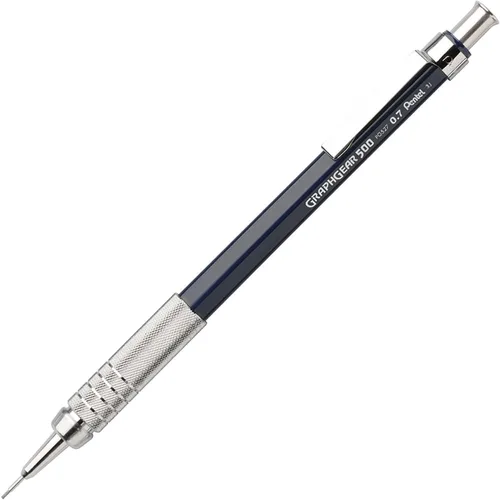 Miniatura 2 de Pentel GraphGear 500 - Lápiz de dibujo automático, 0.028 in, azul, paquete de 6