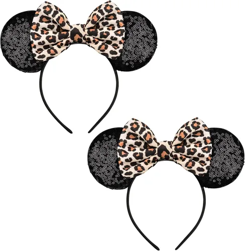 Miniatura 34 de FANYITY - Orejas de ratón, diadema con lentejuelas brillantes para cosplay de ratón para niños, niñas y mujeres, para Halloween y viaje a Disney