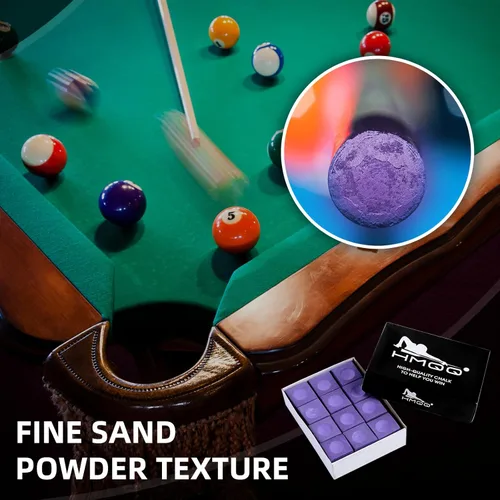 Miniatura 4 de HMQQ Pool Cue Chalk – 12 Pack Billiard Chalk, Low Dust & Anti-Slip Cue Chalk for Smooth, Accurate Shots – 6 Colors Available for Pool Lovers, Home