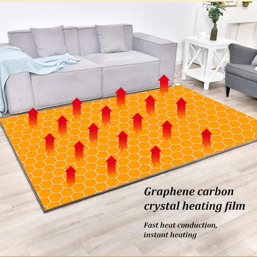 Miniatura 2 de Portable Heated Floor Mat, Heated Floor Carpet with Timer & Adjustable Temperature, Electric Heated Area Rug, Indoor Floor Heater, Foot Warmer for