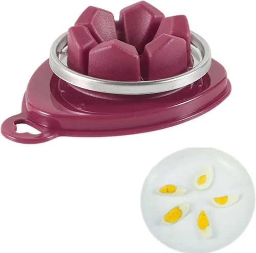 Cortador de huevos para huevos duros, fácil de cortar huevos en rodajas, cuña y dados, cuerpo de ABS resistente con cables de acero inoxidable, pies