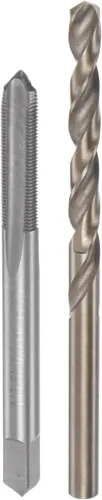 Miniatura 21 de uxcell Juego de grifos y brocas, M12 x 1.25 H2 rectos, fresadora de roscas para máquina de flauta recta, 0.413 in de acero cobalto M35 de alta