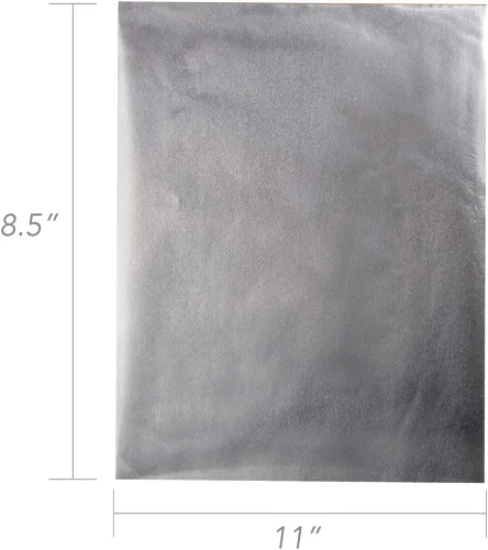 Miniatura 2 de Hygloss Papel de aluminio metálico, 16 hojas de 8 colores surtidos, 8.5 x 11 pulgadas, papel de aluminio ideal para manualidades, hojas de papel