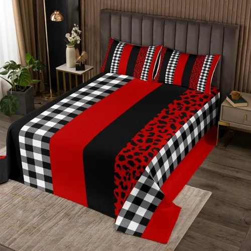 Miniatura 9 de Juego de colcha con lazo para niños, tamaño individual, diseño de cebra y leopardo con purpurina, decoración de habitación para niñas y mujeres