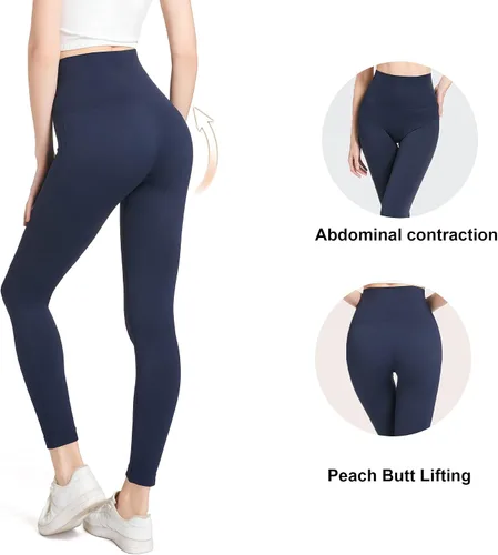 Miniatura 3 de KKP Pantalones de yoga de cintura alta para mujer, control abdominal, ejercicio, correr, yoga