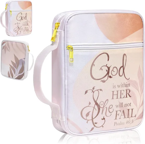 Miniatura 24 de GUEER Funda para Biblia para hombres, Portabiblia, Funda para Biblia Bolsa Organizadora de Transporte, con Cremallera y Bolsillos para Biblia