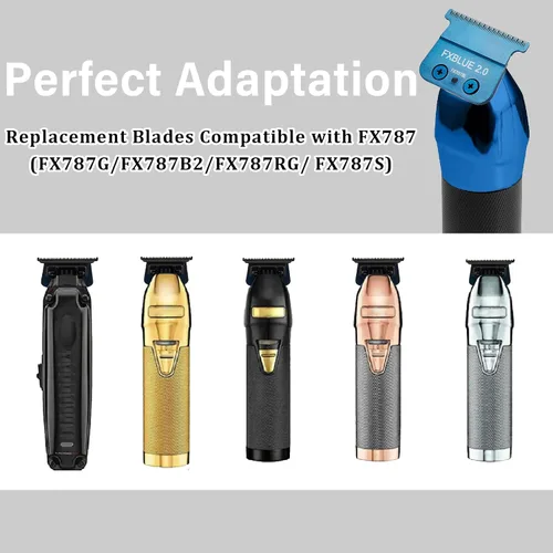 Miniatura 4 de FX707BL 2.0 Cuchillas de repuesto, cuchillas en T estándar y de dientes finos compatibles con recortadoras FX787, FX799 y LoPROFX FX726, FX729