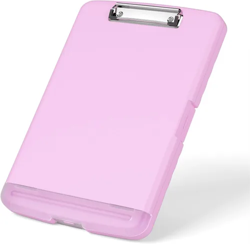 Miniatura 12 de Rimilak Portapapeles de plástico con almacenamiento, portafolio de enfermería de alta capacidad 8.5 x 11 con soporte para bolígrafo, tamaño 14.2 x