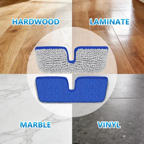 Miniatura 7 de Almohadillas reutilizables para mopa de polvo Enspoway, repuestos de felpilla de microfibra de doble cara para limpieza de azulejos de cocina
