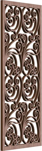 Miniatura 106 de 9 3/8"W x 24 3/8"H x 1/4"T Marilla Decorativos Paneles de Pared de Madera Calado, Abedul