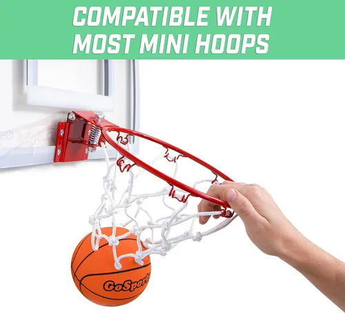 Miniatura 4 de GoSports Mini baloncesto de 7 pulgadas, paquete de 3 con bomba de alta calidad, perfecto para mini aros o entrenamiento