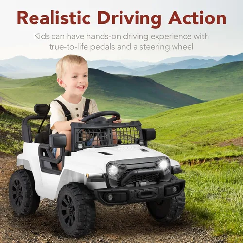 Miniatura 3 de Productos de la mejor elección Camión mini de paseo para niños de 6 V, coche eléctrico de juguete con control remoto para padres, suspensión de 4